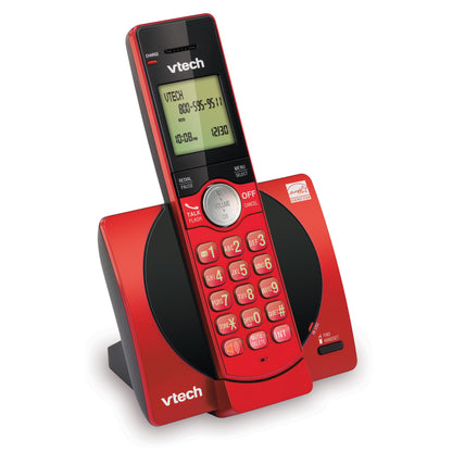 VTech Cordless Phone for Home with Caller ID/Call Waiting, CS6919-16 Landline Phones, Illuminated Keypad, Full Duplex Speakerphone, Wall Mount, Red