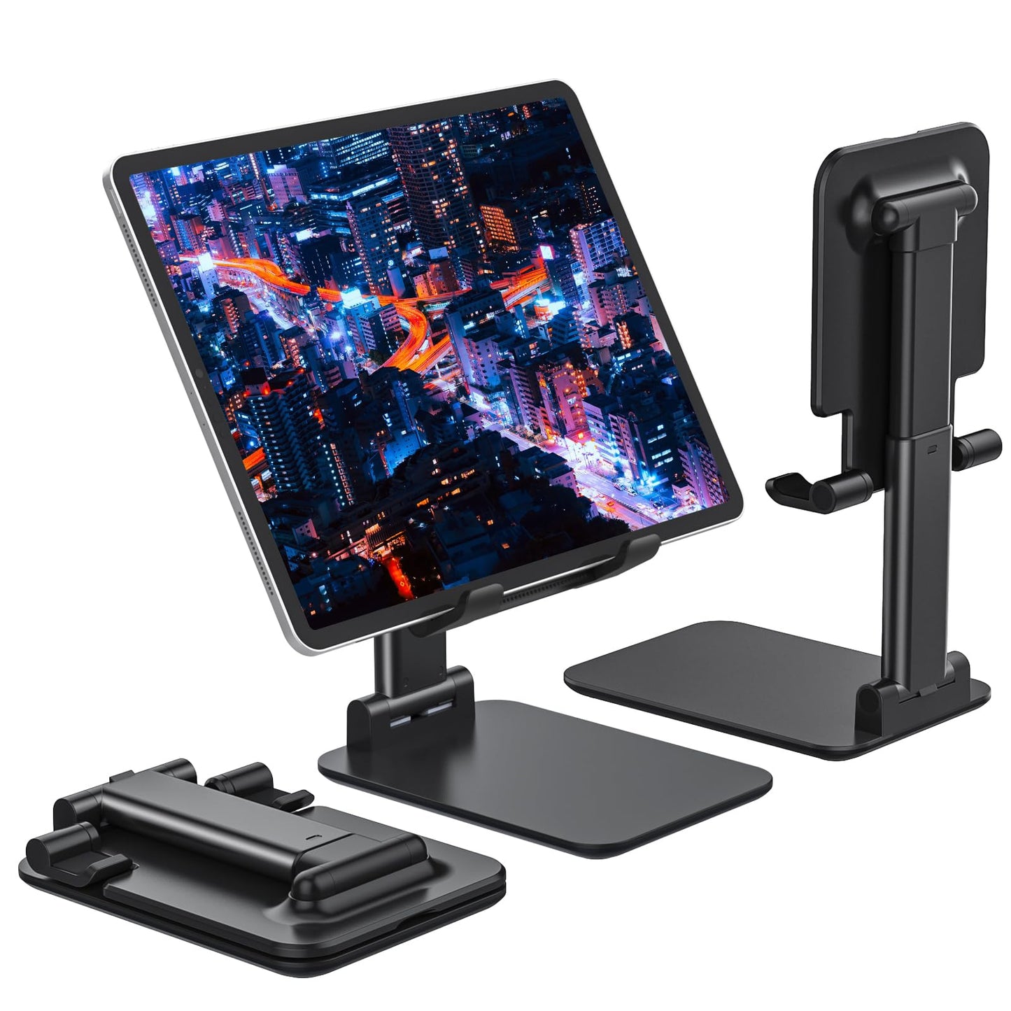 Anozer Tablet Stand Foldable & Adjustable, Portable Monitor Stand 5.55*3.94" Wide, Fit for iPad Holder Stand Compatible with iPad Pro 11, 12.9/iPad 10.9 10th; Surface Pro; Portable Monitor 4.7-15.6"