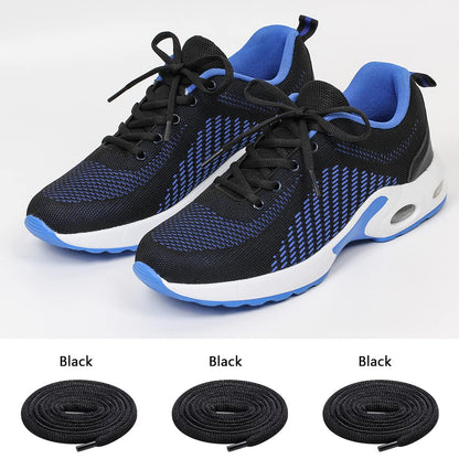 UpUGo 3 Pair Oval Shoe Laces, Half Round 1/4" Shoelaces for Athletic Running Sneakers Shoes Boot Strings