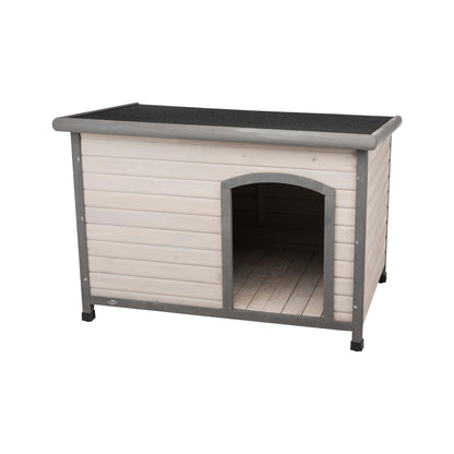 TRIXIE Natura Classic Dog House – Outside, Large, Weatherproof Sealer & Hinged Roof, Adjustable Legs