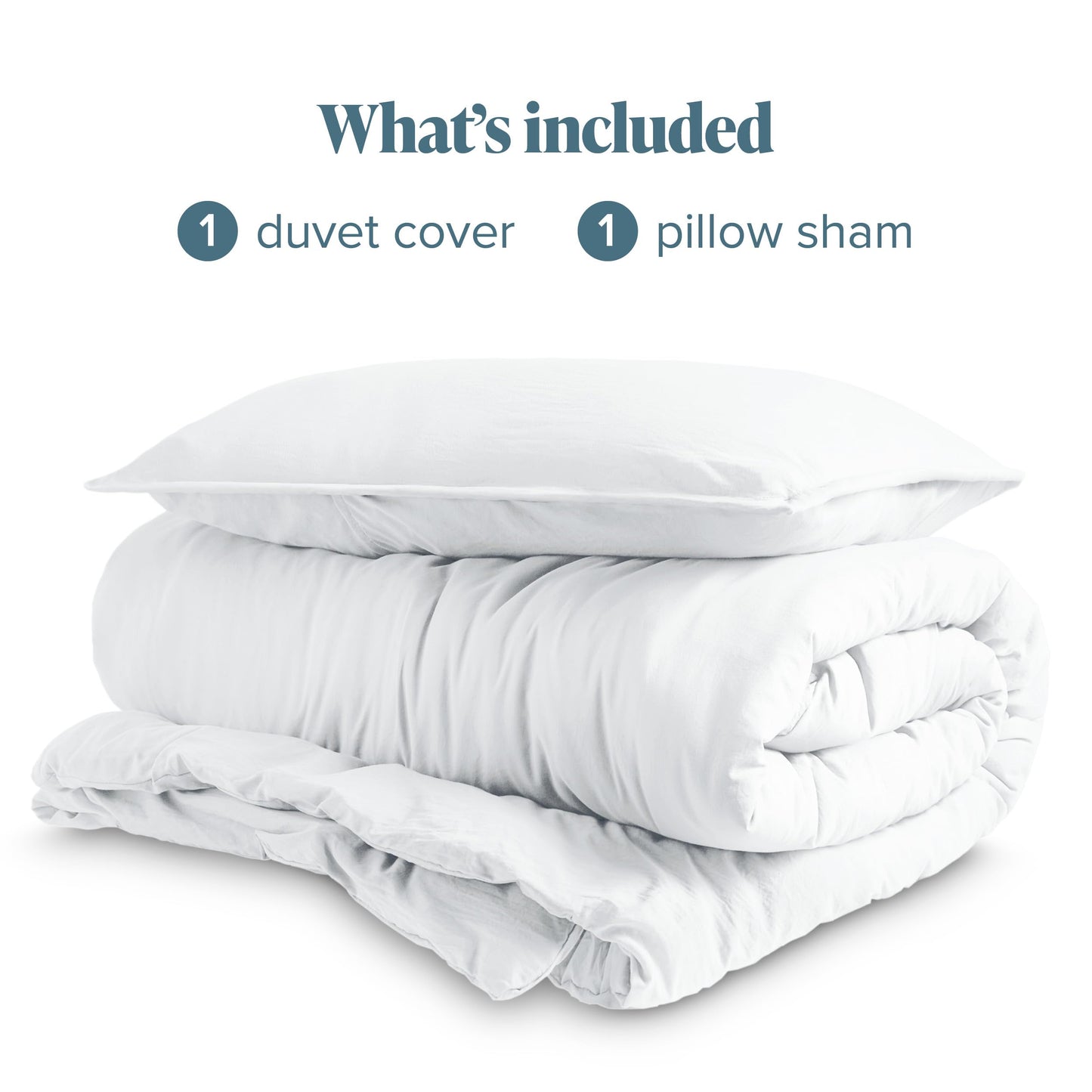 Bare Home Microfiber Duvet Cover Set - Ultra Soft Washed Microfiber - Twin/Twin Extra Long - Linen-Like Look - Easy Care - Breathable Fabric - Our Softest Duvet Cover Set (Twin/Twin XL, White)