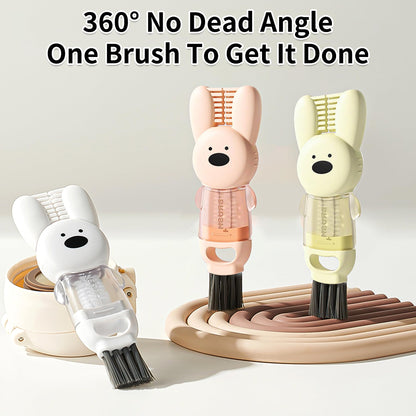 3 PCS Bottle Brush - Upgrade 4 in 1 Cup Lid Gap Cleaning Brush Set, Multifunctional Insulation Bottle Cleaning Tools, Mutipurpose Tiny Silicone Cup Holder Cleaner, Home Kitchen Cleaning Tools