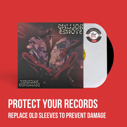 Vinyl Fever Inner Record Sleeves - Heavyweight Acid Free Paper with Rounded Corners for LP Records Storage (25 Pack)