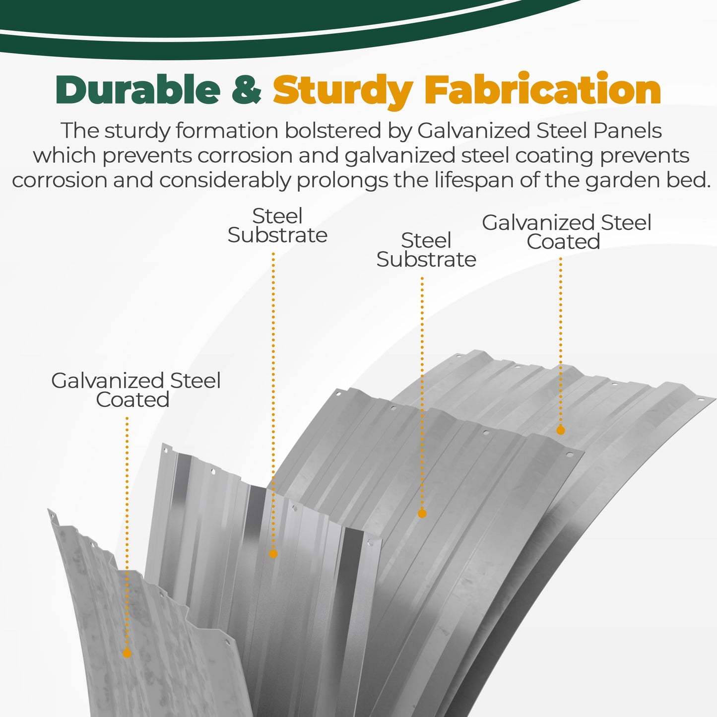 Utopia Home Galvanized Raised Garden Bed Kit 4x2x1ft, Planter Box Raised Garden Beds Outdoor, Easy Assembly Metal Raised Bed for Gardening Vegetables, Fruits, Flowers - Pack of 01 - Silver