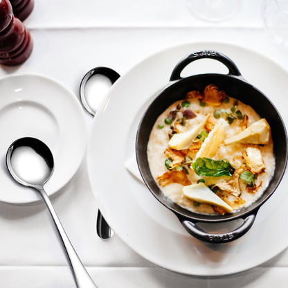 Soup Spoons, Wholesale Spoons Silverware, Round Stainless Steel Spoon Set of 8