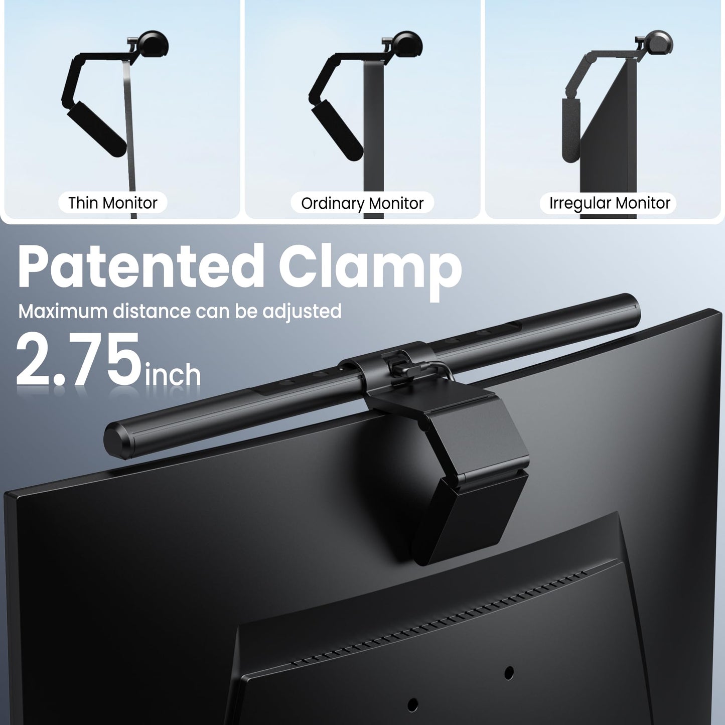 Quntis PC Screen Lamp with Remote Control, Adjustable Screen Light Automatic Dimming, LED USB Computer Lamp 40 cm Monitor Light Bar Lighting for Office Gaming