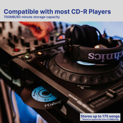 Verbatim CD-R Blank Discs 700MB 80min 52X Recordable Disc for Data and Music with Digital Vinyl Surface - 50pk Spindle Blue/Green/Orange/Pink/Purple