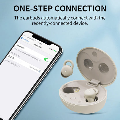 Smallest Invisible Sleep Earbuds Comfortable Noise Blocking Wireless Headphones for Sleeping Bluetooth Flat Ear Buds for Side Sleepers,Tiny Hidden Buds for Sleep On Side Work Sports
