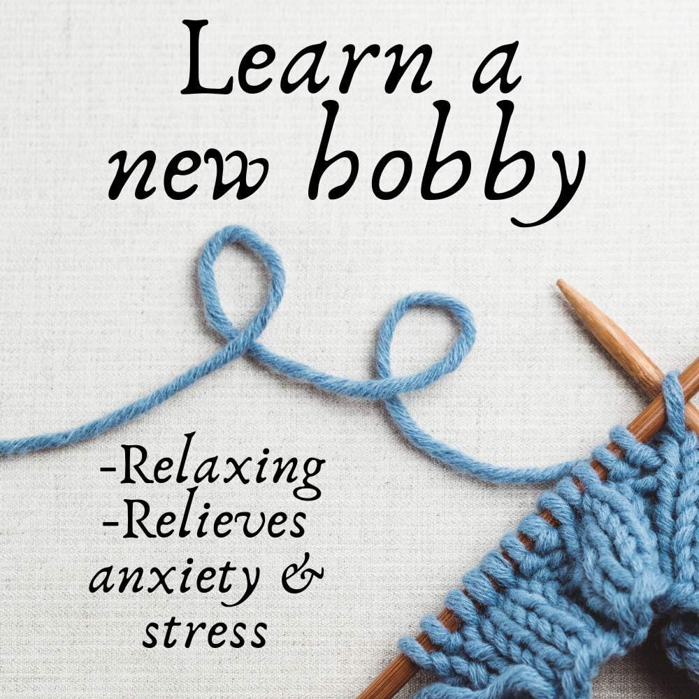 Thoughtful Stitch Knitting Kit for Beginners Adults & Kid Friendly- Complete Knitting Kit - Learn to Knit Yarn Set with Tutorial Book for Adult Hobbies - 100% Cotton Wool & Bamboo Knitting Needle