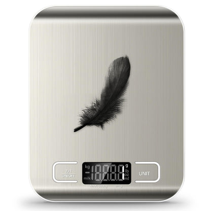 Food Scale, 11lb Kitchen Scale with 6 Units Tare Function & LCD Display, 0.05oz/1g Stainless Steel Digital Food Scale Grams and Ounces for Baking, Cooking, Dieting and Meal Prep (Batteries Included)