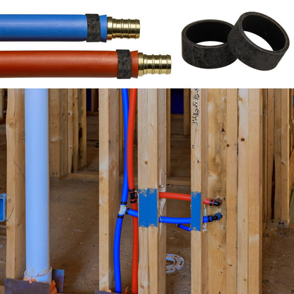 100 Pack 1/2" PEX Copper Crimp Rings, for Pex Pipe Connection (1/2", 100 Pack)