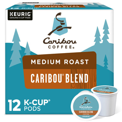 Caribou Coffee Caribou Blend Keurig Single-Serve K-Cup Pod, Medium Roast Coffee, 12 Count