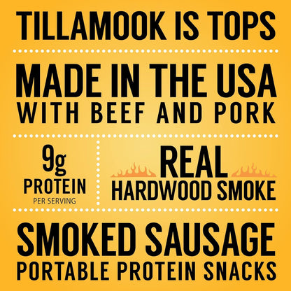 Tillamook Country Smoker Real Hardwood Smoked Sausages, Original Beef, 15.2 Ounce Tall Jar, 20 Count