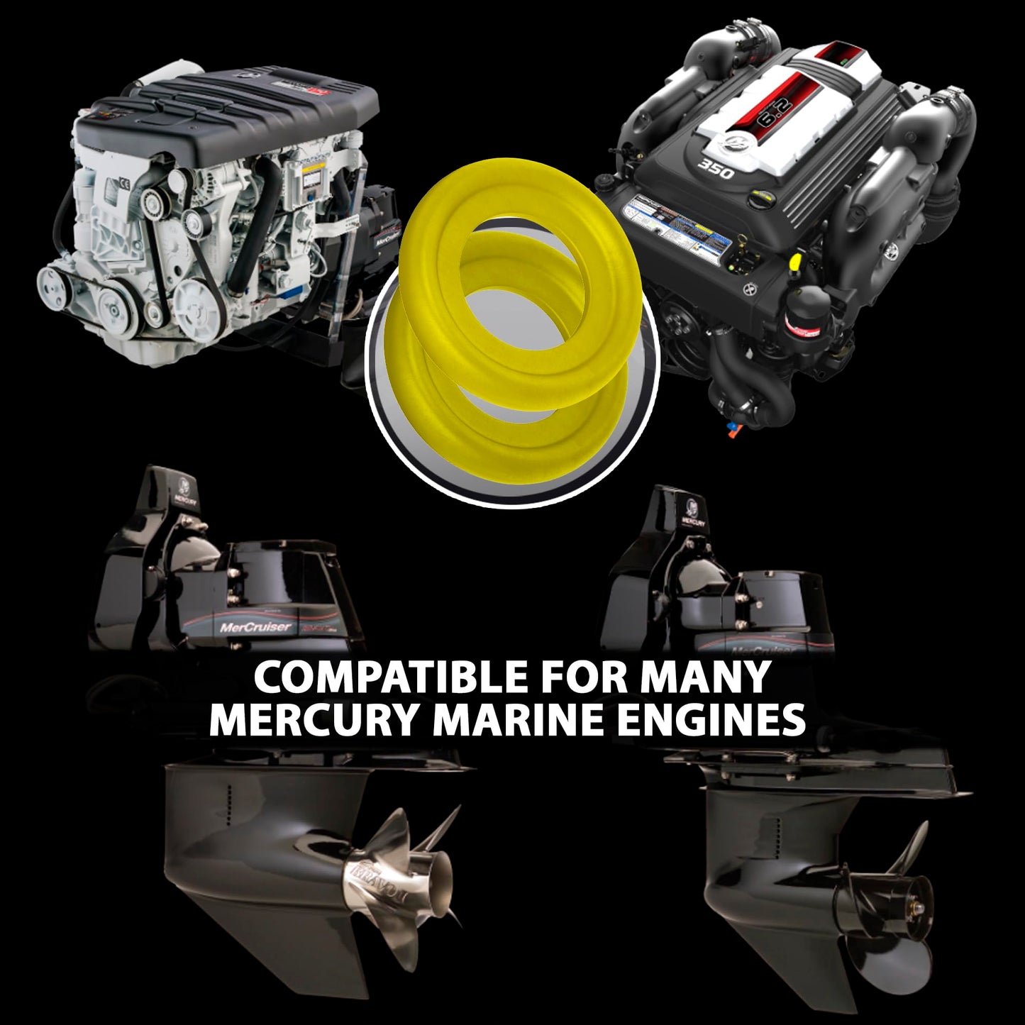 15 Pcs Oil Drain Plug Rubber Coated Stainless Steel Gasket - 9mm Replacement for Mercury-Mercruiser Gear Case Drain Plug OEM 26-830749 Fits for 1984-2012 by AUTOMAJOR