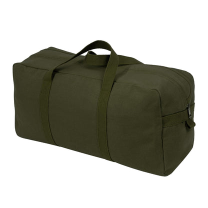 Rothco Canvas Tanker Style Tool Bag - Heavy-Duty Multipurpose Gear Carrier for Mechanics, Plumbers, Electricians, Athletes, Olive Drab