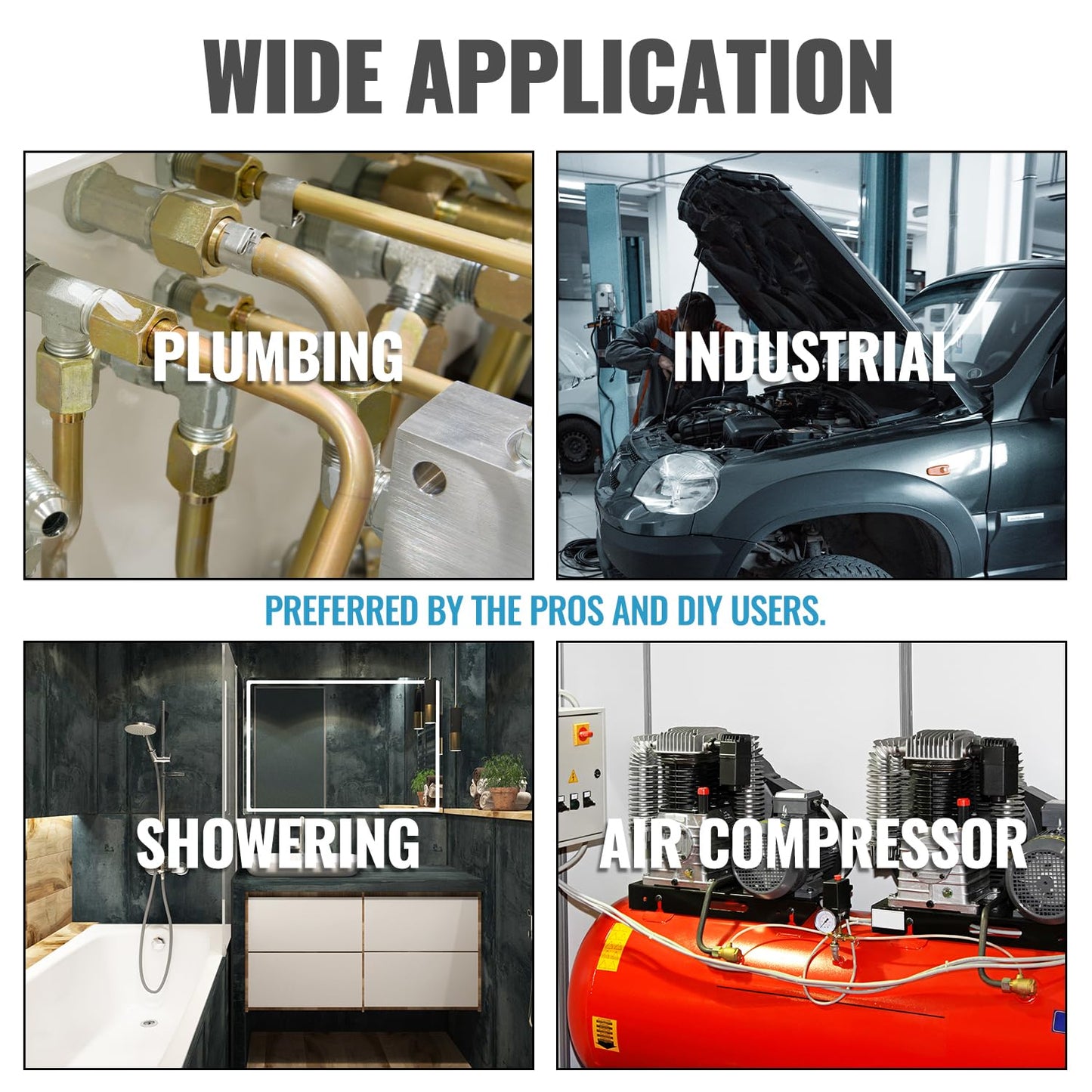 SUNGATOR 3/8 Inch Female to 1/4 Male Reducer, NPT Brass Pipe Fittings Adapters, 1/4" Male to 3/8" Female NPT Reducer Adapters, Brass Pipe Extension Connectors, Pack of 2