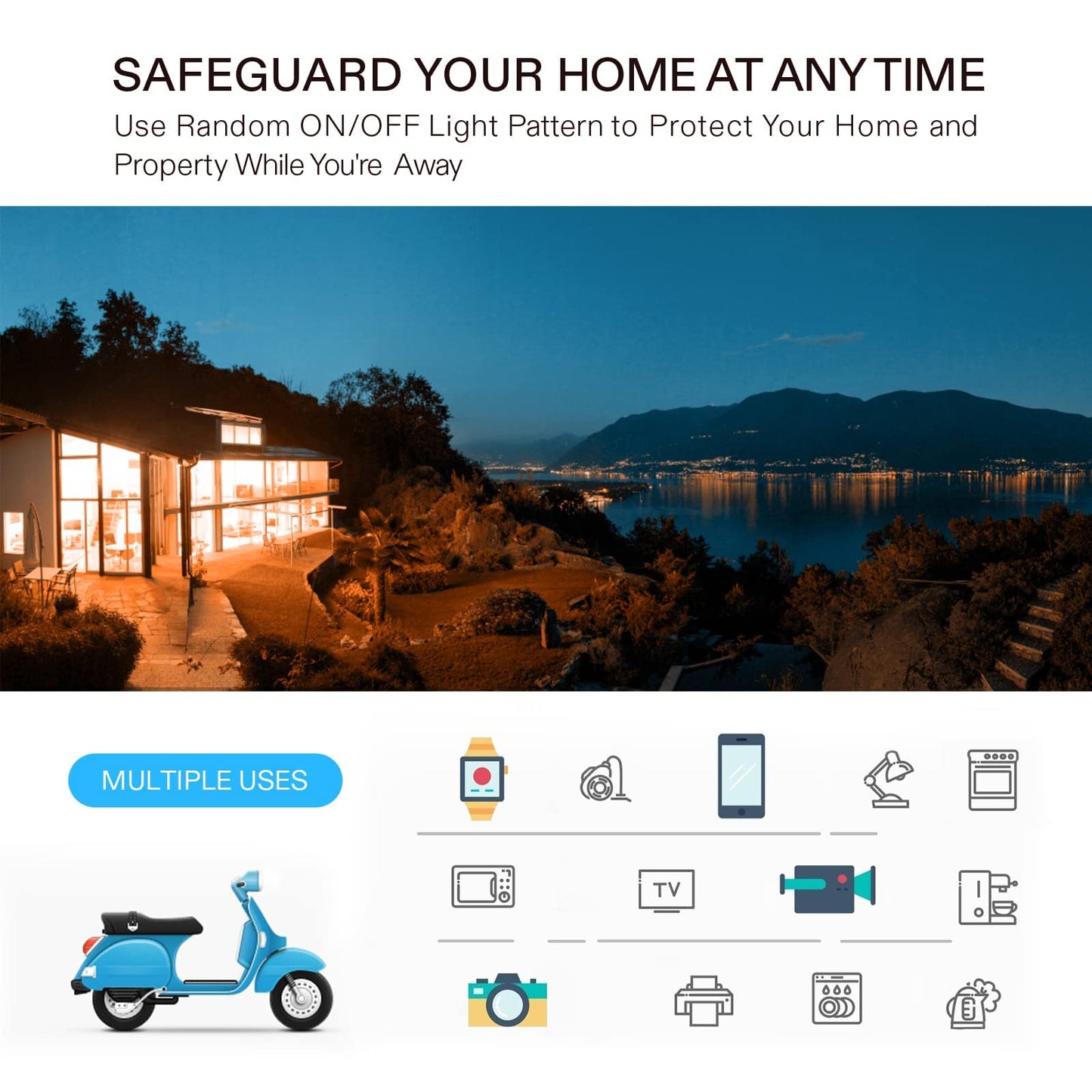 VIVOSUN 7 Day Programmable Digital Timer with Dual Outlet, 20 On/Off UL Listed Heavy Duty Plug-in Outlet Timer with Countdown Setting, Indoor for Lamp, Fan, Heater, Humidifiers, Aquarium (2 Pack)
