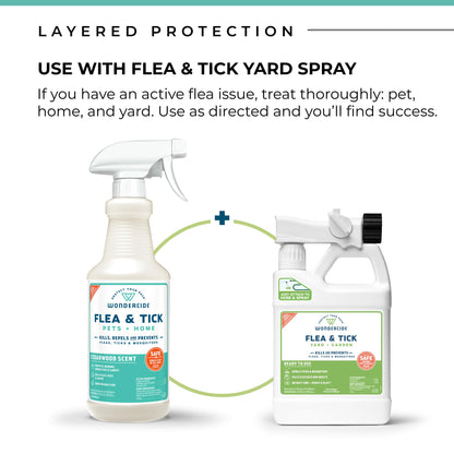 Wondercide - Flea, Tick & Mosquito Spray for Dogs, Cats, and Home - Flea and Tick Killer, Control, Prevention, Treatment - with Natural Essential Oils - Pet and Family Safe - Cedarwood 128 oz