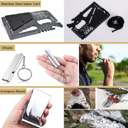 EMDMAK Gifts for Men Dad Husband Boyfriend, Survival Gear and Equipment 15 in 1, Outdoor Emergency Survival Kit, Camping Hunting Fishing Christmas Birthday Gifts Ideas for Him Teen Boy Cool Gadget