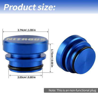 UYYE Cigarette Lighter Plug Billet Aluminum Dustproof Plug, Nitrous Button, Car Interior Accessories Fits Most Automotive Vehicles and Boats with Standard 12 Volt Power Source,Blue