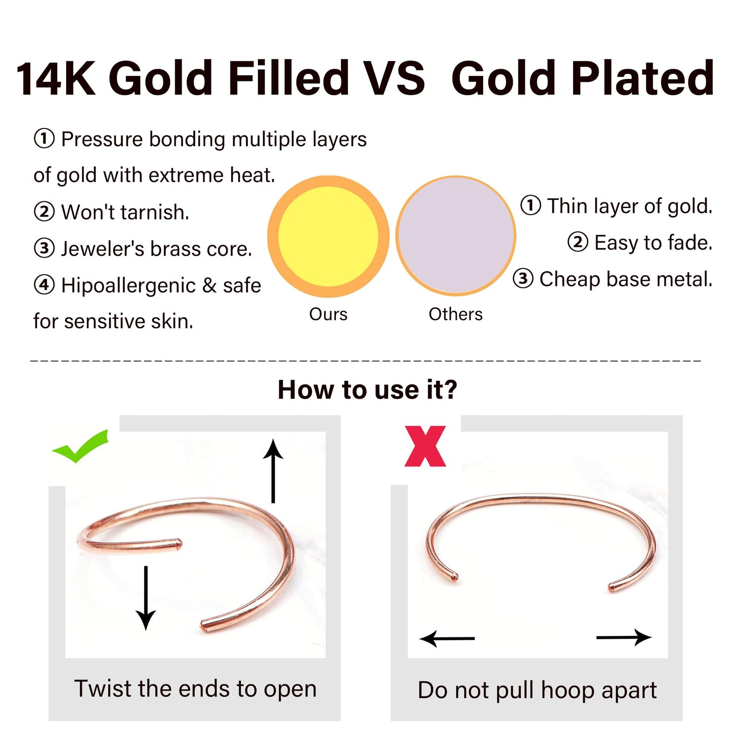 Thin Nose Rings Hoops for Women/Men,Tiny Small Gold Nose Rings 22g for Nose Piercings (1pc - 22 gauge - 7mm,14K Gold Filled)