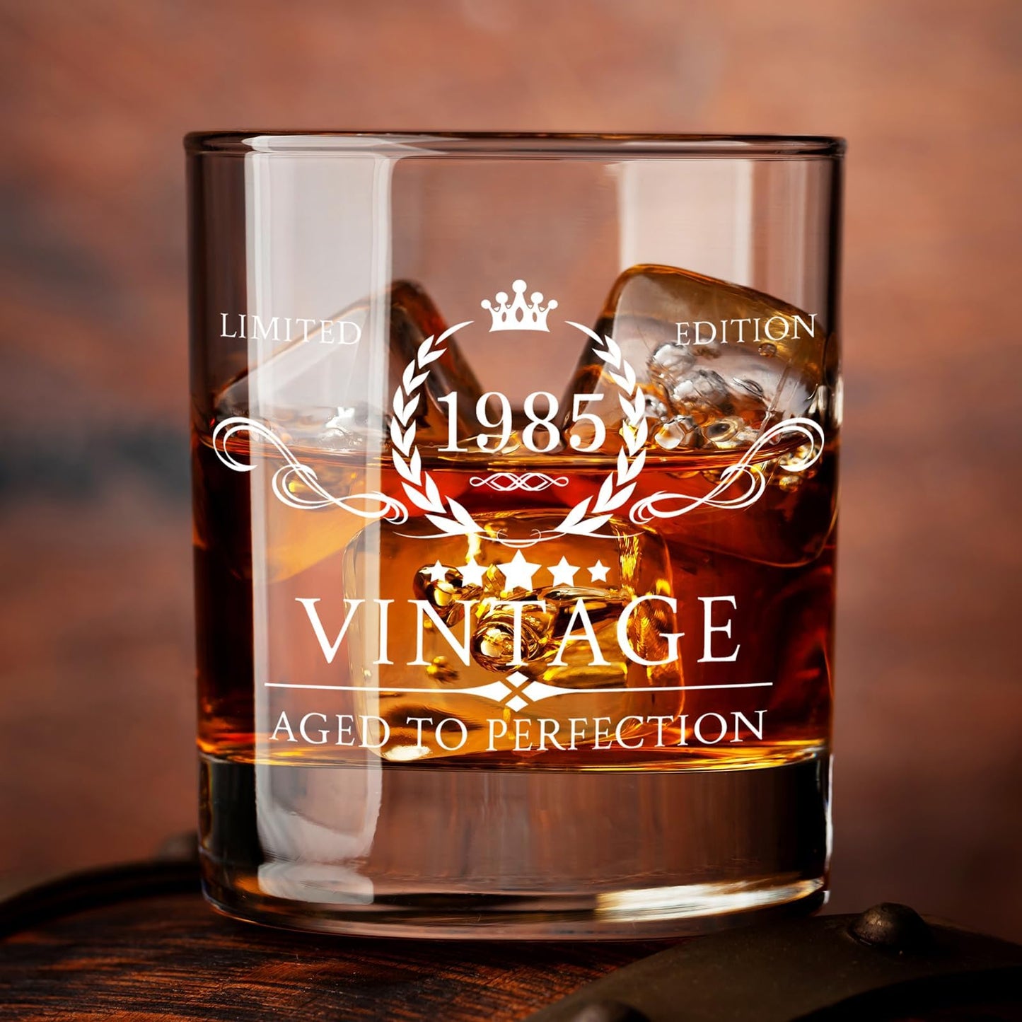 AOZITA 40th Birthday Gifts for Men - 40th Birthday Decorations for Men, Party Supplies - 40th Anniversary Ideas for Him, Dad, Husband, Friends - 11oz Whiskey Glass