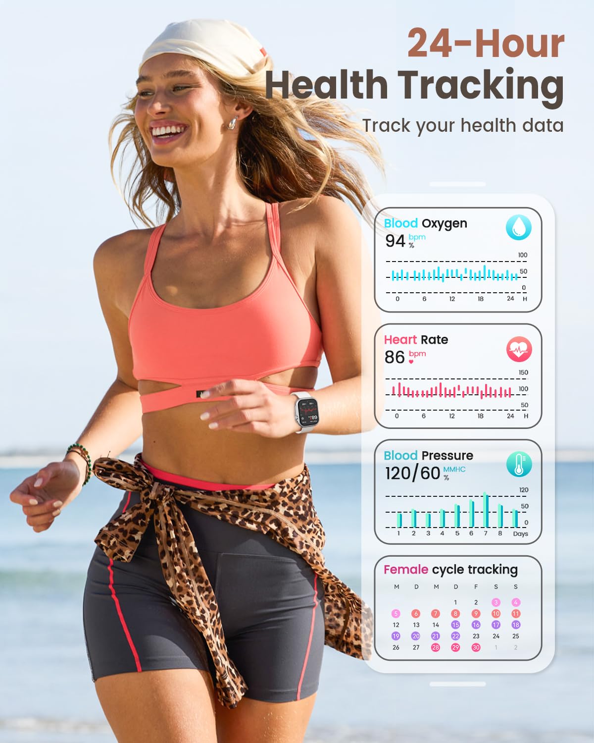 Smart Watch for Men for Android iPhone: Smart Watch with 100 Day+Battery Life Make/Answer Call Blood Oxygen Sleep Heart Rate Monitor 5ATM 120+ Sport Mode Fitness Tracker Watch Pedometer Silver 2Band