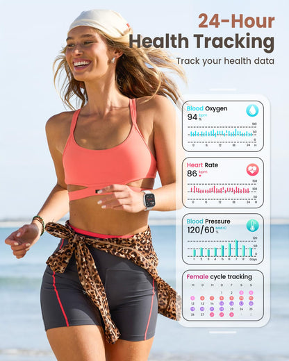 Smart Watch for Men for Android iPhone: Smart Watch with 100 Day+Battery Life Make/Answer Call Blood Oxygen Sleep Heart Rate Monitor 5ATM 120+ Sport Mode Fitness Tracker Watch Pedometer Silver 2Band