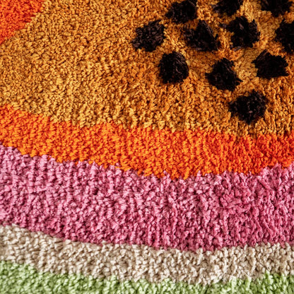 ZSCYD-yingda1992 Passion Fruit Shaped Rug Fruits Bath Mat Area Rug Non-Slip Bathroom Door Soft Cartoon Bathmat for Bedroom Kitchen Home Decor (18.5x25.6in)