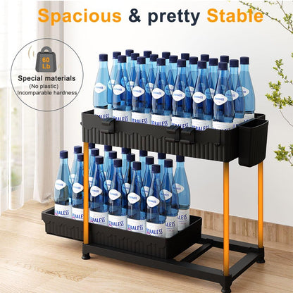 Sevenblue 3 Pack Under Sink Organizers, 2-Tier Multi-Use Kitchen and Bathroom Organizers and Storage with Sliding Drawers，Bathroom Cabinet Organizer (Black, 12.8 Inch)