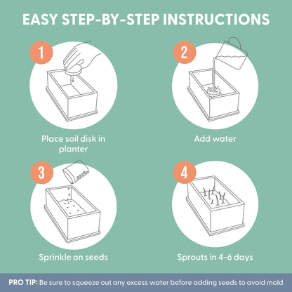The Cat Ladies Organic Cat Grass Growing kit with Organic Seed Mix, Soil and Ceramic Planter with Bamboo Tray. Natural Hairball Control and Remedy for Cats