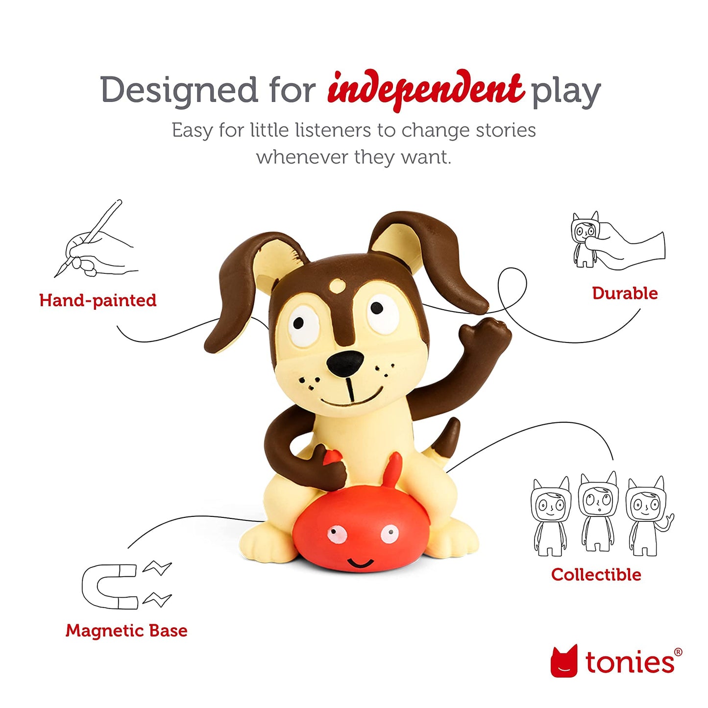 Toniebox 1 Audio Player Starter Set with Playtime Puppy - Listen, Learn, and Play with One Huggable Little Box - Light Blue