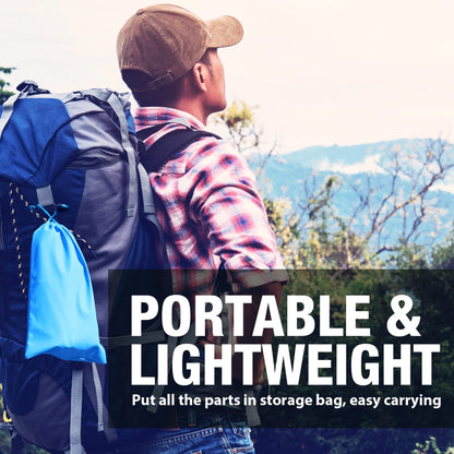 SimPure Gravity Water Filter, Portable Gravity-Fed Water Purifier with 3L Bag, Tree Strap, BPA Free Survival Gear and Equipment for Camping Hiking Emergency Preparedness