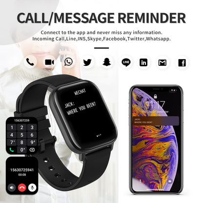 Yihou Fitness Tracker Heart Rate Blood Pressure Watch Blood Oxygen Monitor Pedometer Step Counter Activity Tracker Big Fitness Tracker for Women Men Smart Watch for Android Phones Compatible iPhone