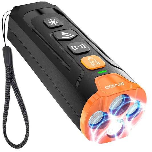 Dog Bark Deterrent Device - Ultrasonic Anti-Barking Devices with 3X Sonic Emitters, Fit for 6 Months to 8 Years & Rechargeable Bark Control - Safe for Dogs Training - Indoor & Outdoor (Black)