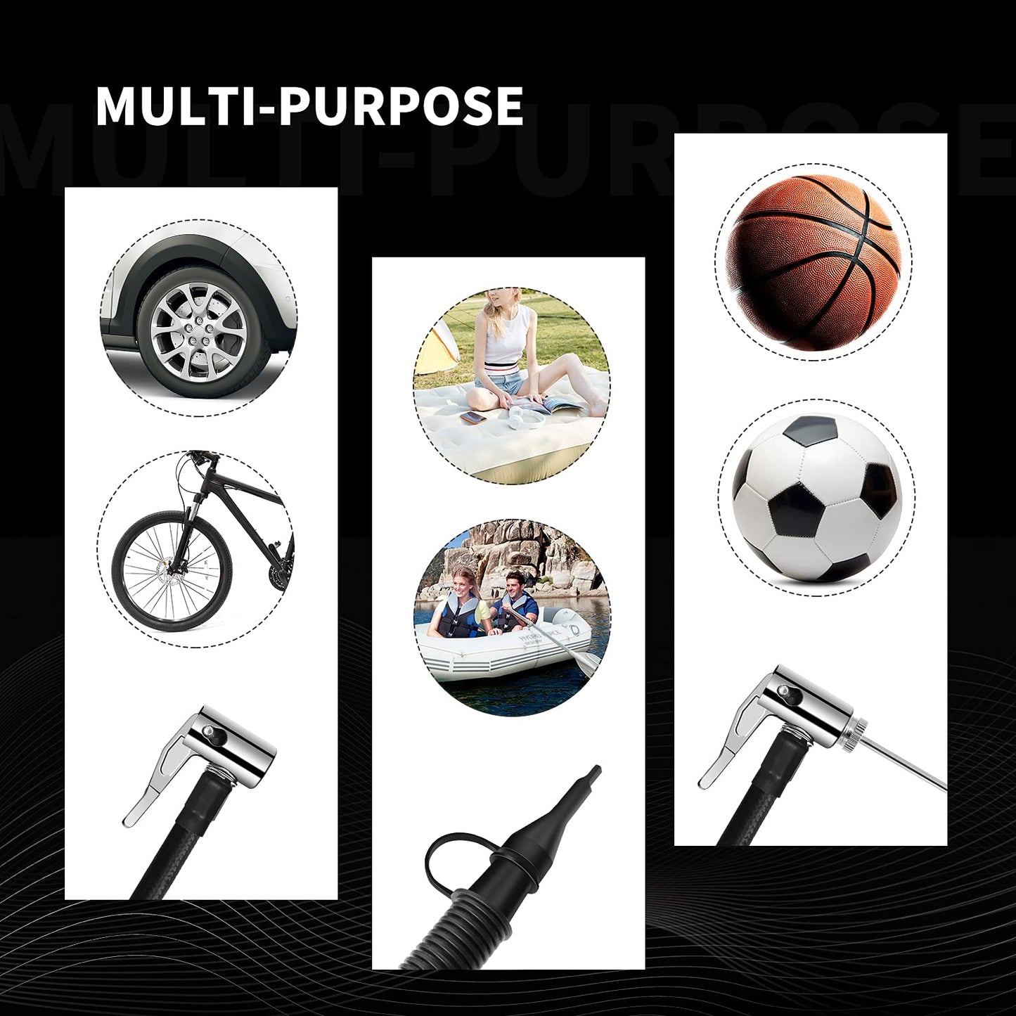 AVID POWER Tire Inflator Portable Air Compressor, 12V DC 110V AC Car Tire Pump, Air Mattress Pump with Inflation and Deflation Modes, Dual Powerful Motors, Digital Pressure Gauge