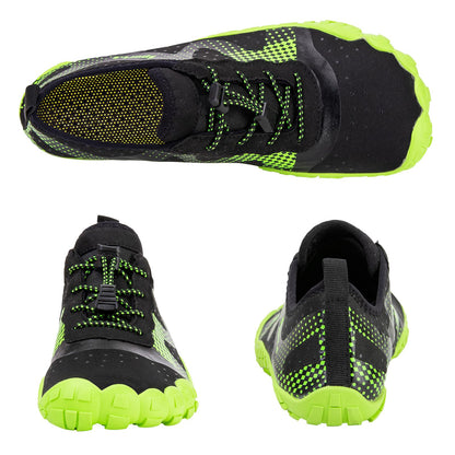WateLves Water Shoes for Men Women Barefoot Quick-Dry Aqua Sock Outdoor Athletic Sport Shoes Kayaking Boating Hiking Surfing Walking (A-Black/Green, 42)