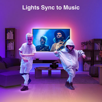 GHome Smart SL1 TV LED Backlight, Smart WiFi Strip Light Compatible with Alexa and Google Home, App Control, Music Sync 16 Million Rgb Red Green Blue 9.2Ft ST1-B