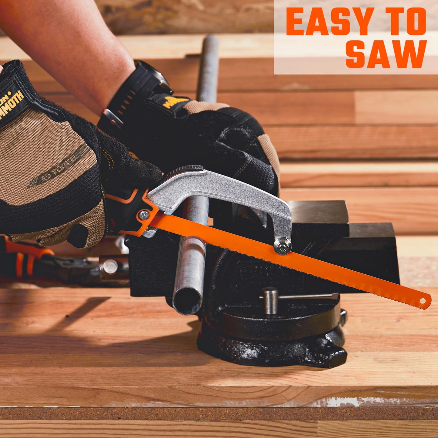 VANQUISH Aluminum Frame Mini Wood Hack Saw with 2 Piece Extra Flexible Bi-Metal HSS Blades Cutter Hand Hacksaw for Woodworking and Metal NW4851