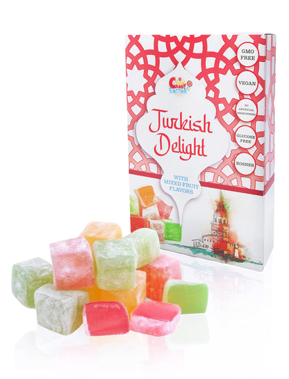 Sarah's Candy Factory Turkish Delight with Assorted Fruit Flavors (8.8 oz) Gifts for Everyone
