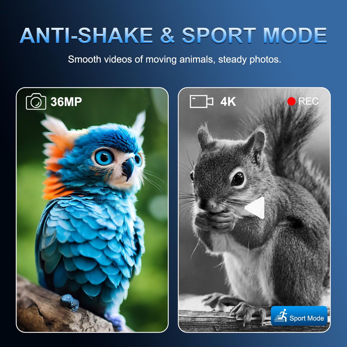 VABSCE Night Vision Goggles, True 4K Night Vision Binoculars, Built-in Powerful Focusable IR, 6000mAh Rechargeable Battery, Super Large Display, Long Viewing Range, Free 64GB Card (Black 4k Pro)