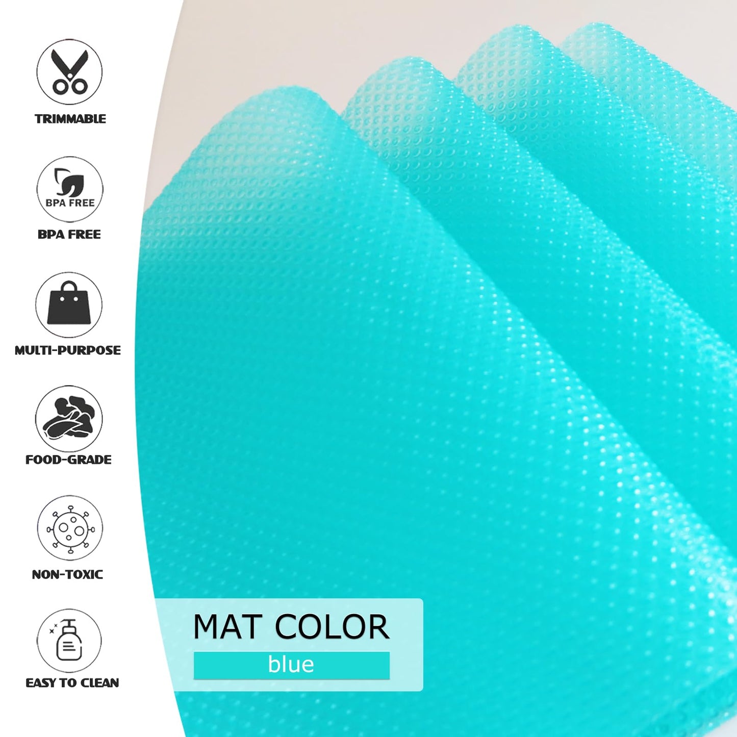 Daixers 20Pcs Refrigerator Liners, Washable Fridge Liner Shelf Mats Refrigerator Pads for Cupboard Cabinet Drawer Home Kitchen Accessories Organization (Blue)