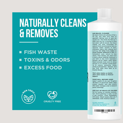 Aquarium Gravel Cleaner - Naturally Maintain a Healthier Tank, Reducing Fish Waste and Toxins (16 fl oz)