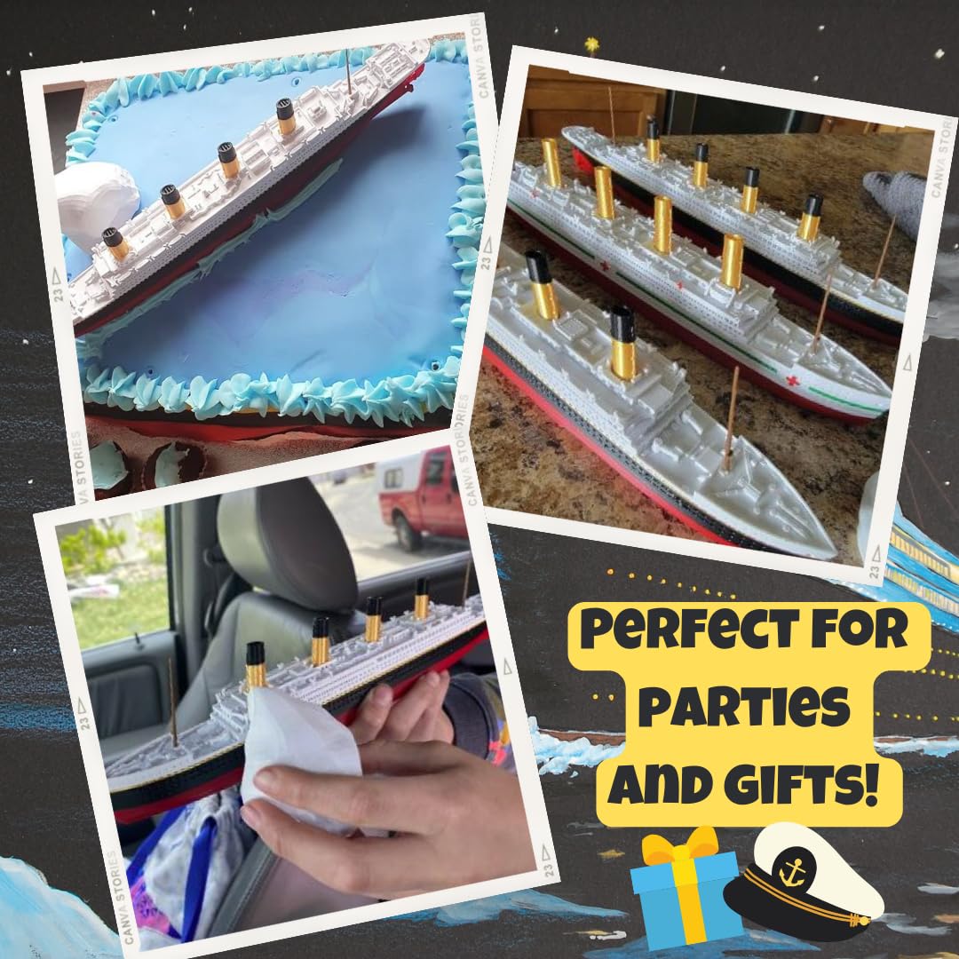Split In Half RMS Titanic Model Ship 1 Ft Long Assembled Titanic Toys For Kids, Historically Accurate Titanic Toy, Titanic Ship, Titanic Cake Topper, Titanic Figurine, Titanic Boat, Titanic Replicas