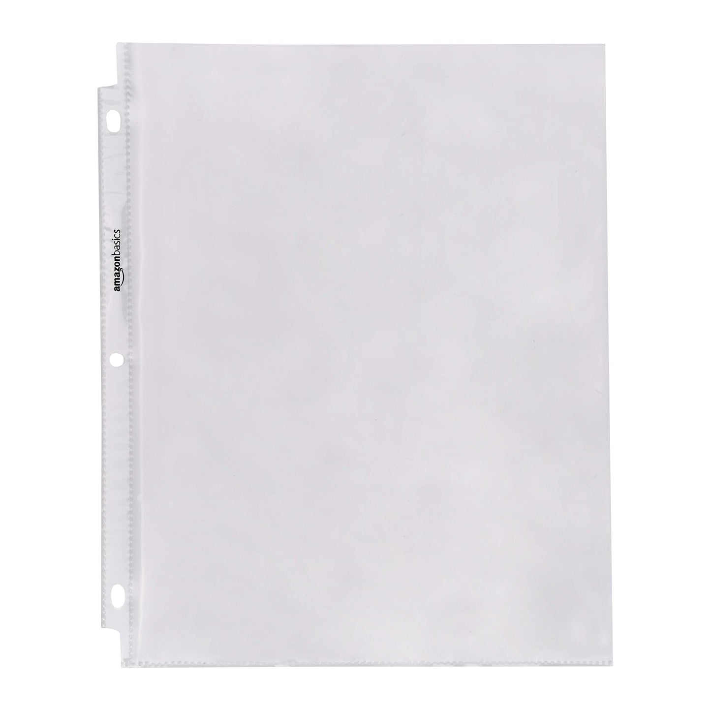 Amazon Basics Sheet Protectors for 3 Ring Binder, Heavyweight, Polypropylene, 8.5 x 11 Inch, 100-Pack, Clear