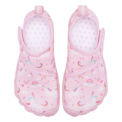 Racqua Toddler Girls Slip-On Kids Water Shoes Quick Dry Barefoot Swim Beach Aqua Shoes Water Park Outdoor Sport Shoes Cute Toddler Pink Unicorn 7