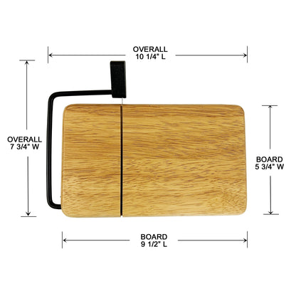 Prodyne Thick Beechwood Cheese Slicer, 9 ½" x 6" x ⅞"