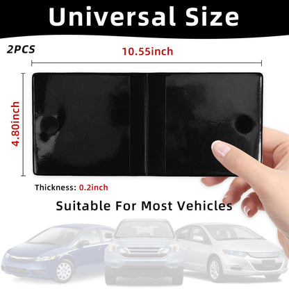 Ziciner Car Registration Insurance Holder, 2Pack Essential Auto Card Document Glove Box Organizer with Velcro Closure, Vehicle Interior Accessories Perfect for Most Car, Truck, SUV (Black/Big Car)