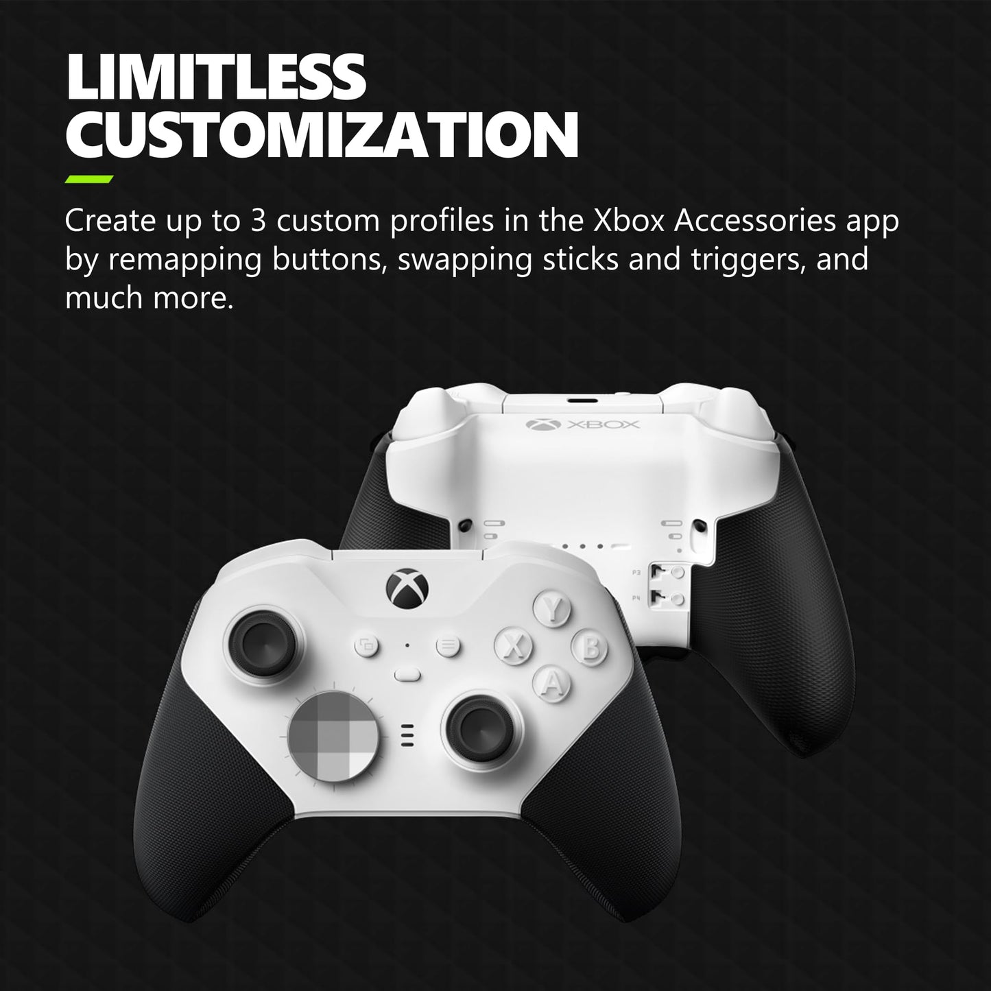 Xbox Elite Series 2 Core Wireless Gaming Controller – White Series X|S, One, Windows PC, Android, and iOS