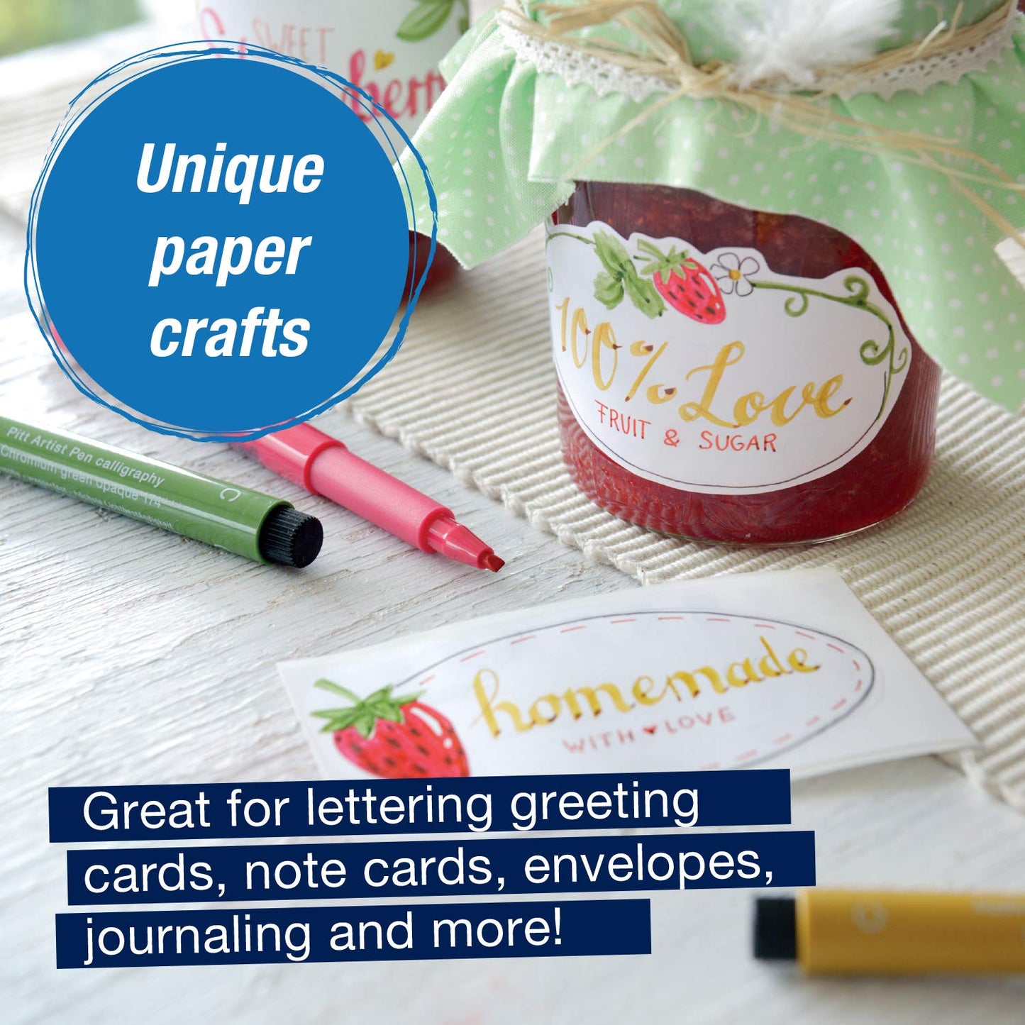 Faber-Castell Calligraphy Pitt Artist Pen Set - Multi Colored Calligraphy Pens (6 Count)